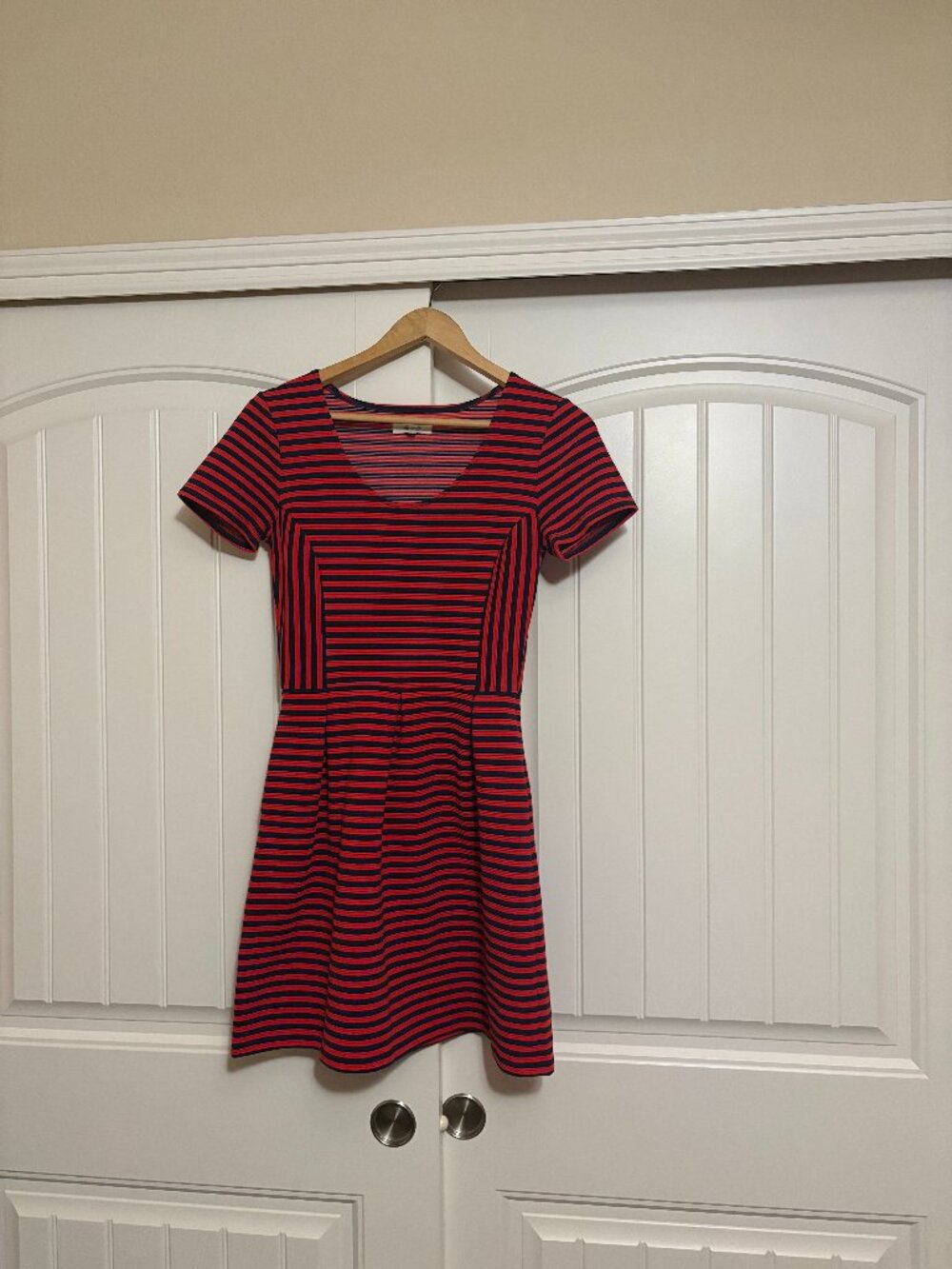 Madewell Bistro Dress 4 Ridgestripe Red and Blue Striped Pockets Nautical